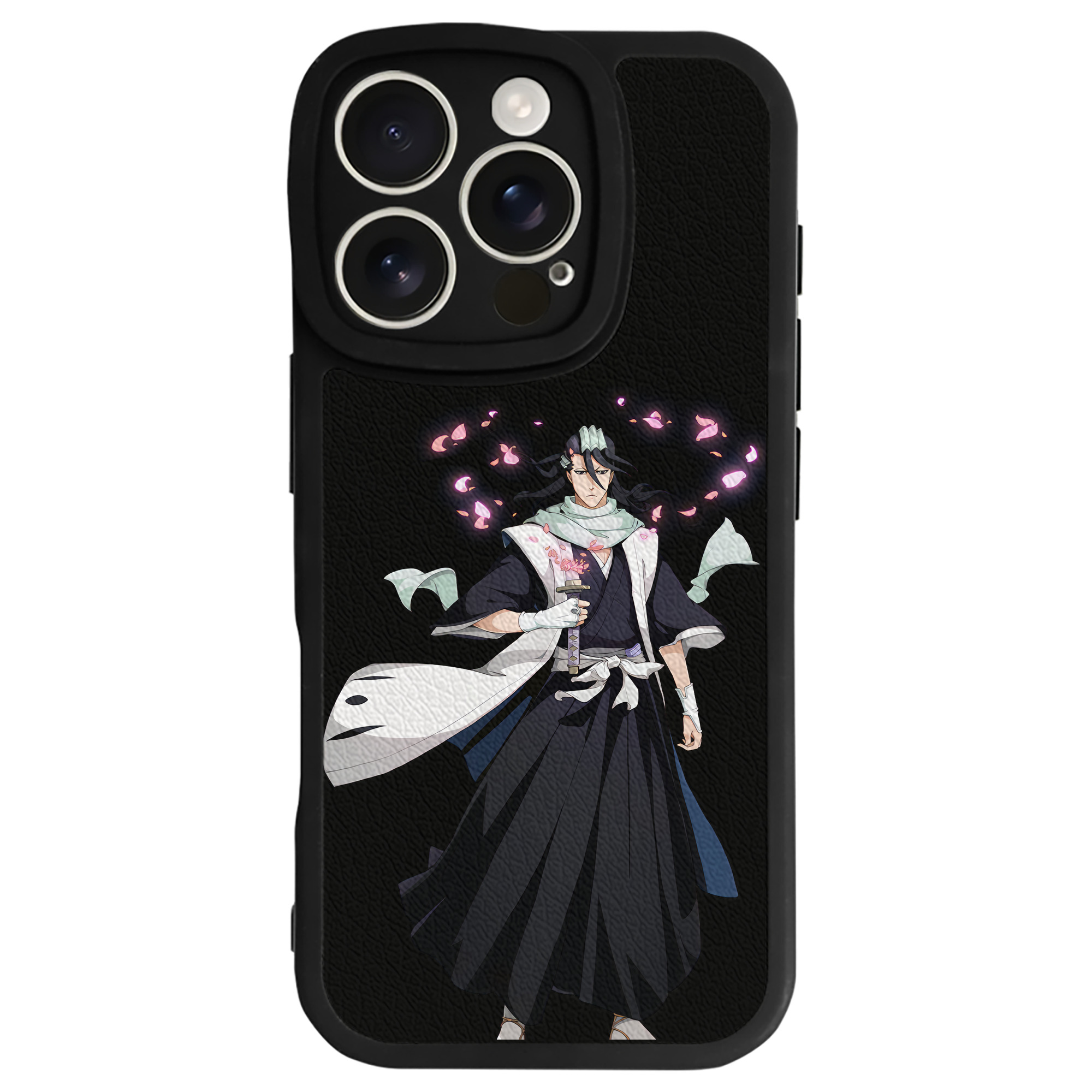 （画像用） ブリーチ くちき びゃくや BLEACH Kuchiki Byakuya 【iPhone 16シリーズ対応】シリコンスマホケース（レザー調） 材質：シリコン